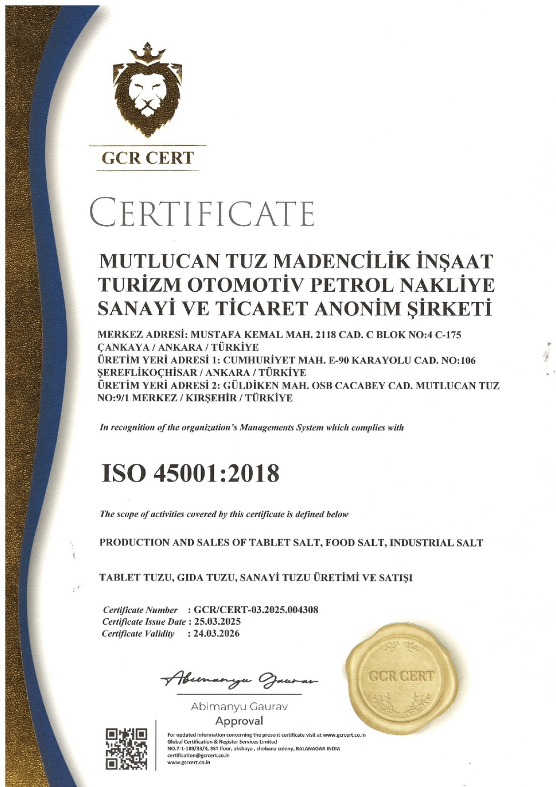 ISO 45001:2018